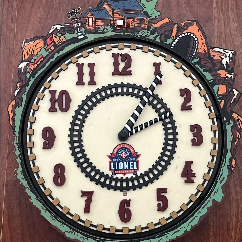Lionel 100th Anniversary Train 1900-2000 w/ Train Sound Railroad Wall Clock
